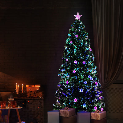 Jingle Jollys 1.8m Christmas Tree Optic Fibre LED Xmas tree Multi Colour