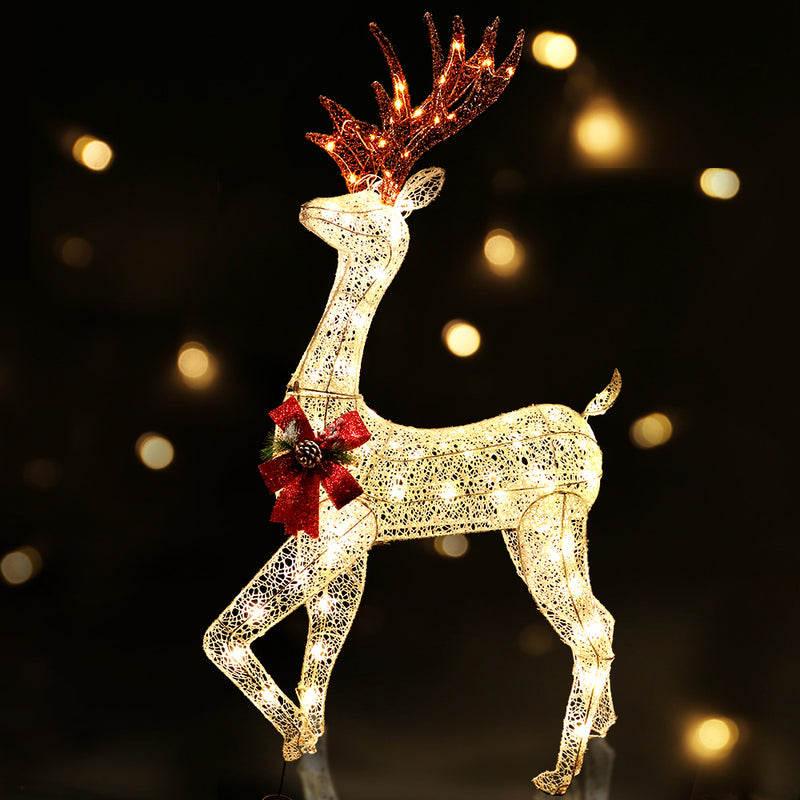 1.5M Christmas Lights Reindeer 100 LED Decorations Jingle Jollys
