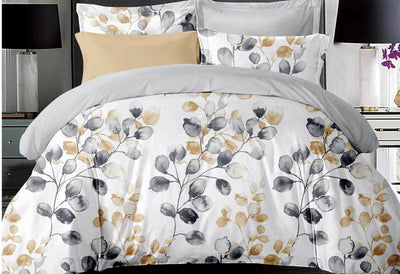 Luxton King Size Idina Leaf Pattens Quilt Cover Set (3PCS)