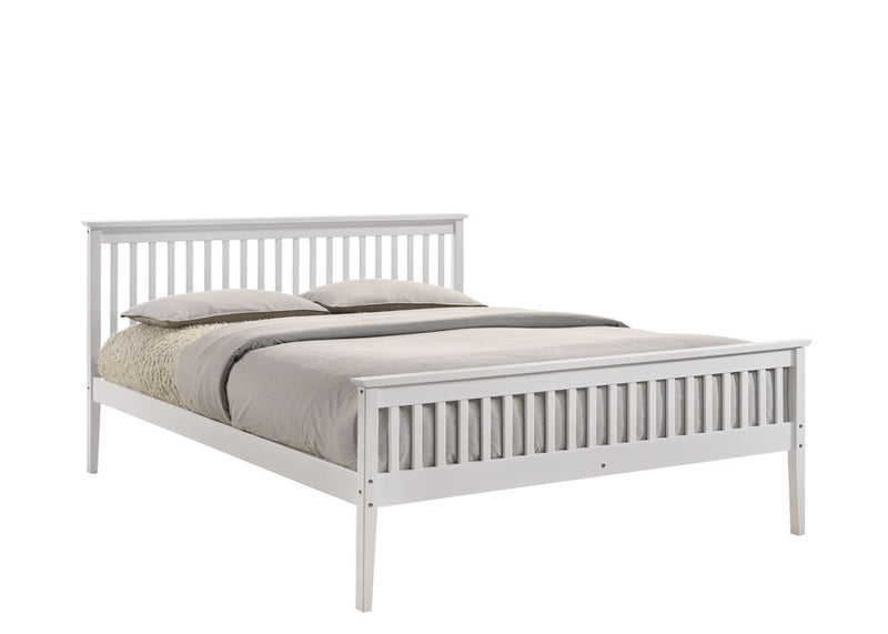 Wooden Bed Frame White - Queen