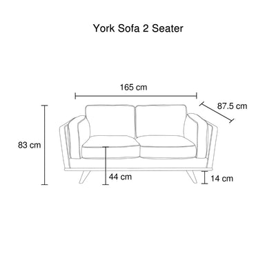 2 Seater Sofa Teal Fabric Lounge Set for Living Room Couch with Wooden Frame -