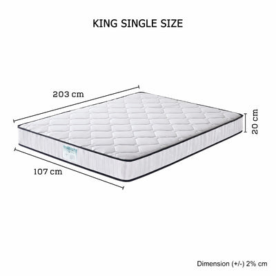 King Single Size Mattress in 6 turn Pocket Coil Spring and Foam Best value