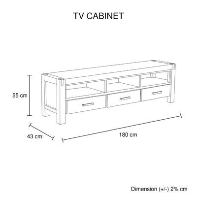 Java TV Cabinet Oak