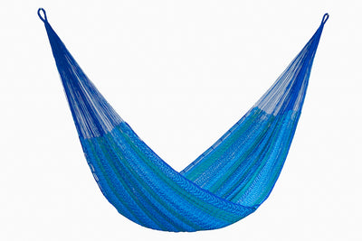 Mayan Legacy Jumbo Plus Size Nylon Mexican Hammock in Caribe Colour