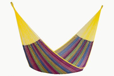 Mayan Legacy King Plus Size Nylon Mexican Hammock in Confeti Colour