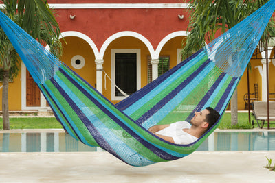 Outdoor undercover cotton Mayan Legacy hammock Family size Oceanica