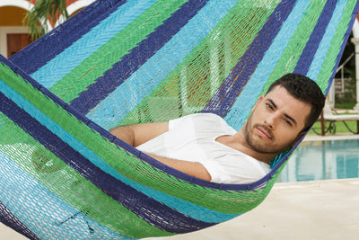 Outdoor undercover cotton Mayan Legacy hammock Family size Oceanica