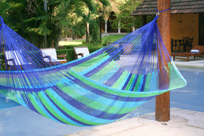 Outdoor undercover cotton Mayan Legacy hammock Family size Oceanica
